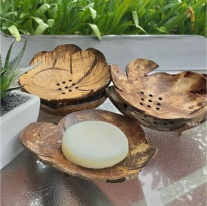 Porte-savon de salle de bain en coquille de noix de coco avec options de marquage et d'emballage personnalisés - Product Image 5