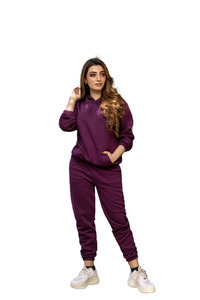 Conjunto Deportivo de Chándal Ajustado para Mujer, Hecho a Medida, OEM, al por Mayor, con Pantalones Cálidos, Top Corto Casual de Manga Larga y Sudaderas con Capucha para Entrenamiento - Product Image 2