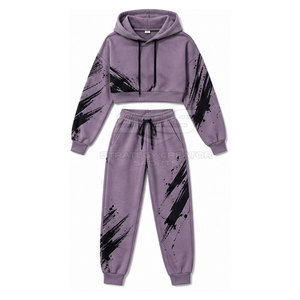 Ensemble de sweats à capuche personnalisés avec tissu confortable, design moderne et style deux pièces assorti pour femmes - Product Image 6