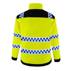 Chaqueta de Seguridad de Alta Visibilidad Clase 2, Amarilla con Rayas Reflectantes a Cuadros, Chaqueta de Trabajo de Forro Polar con Cremallera, Chaqueta Resistente para Trabajo Pesado - Product Image 4