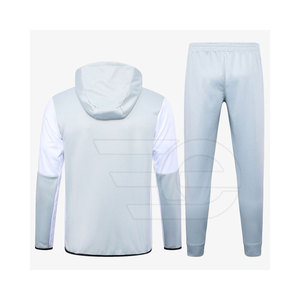 Ensemble de survêtement élégant pour homme avec capuche et fermeture éclair, tenue de sport décontractée, léger, pour l'entraînement, le jogging et le fitness - Product Image 2