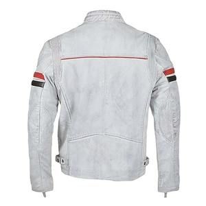 Blouson de moto matelassé unisexe noir en cuir d'agneau véritable de haute qualité, imperméable, coupe-vent, respirant, grande taille, personnalisable - Product Image 5
