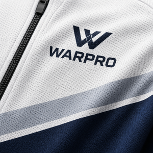 WARPRO Cycling Jersey Kit Men's Short Sleeve White <b>Navy</b> Blue Breathable Polyester Sublimation Print Adult Size M - Product Image 6