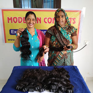 100% Extensions de cheveux humains de Temple indien de couleur blonde naturelle sans produits chimiques 8-32 pouces Bodywavy lâche vague profonde cheveux non traités - Product Image 3