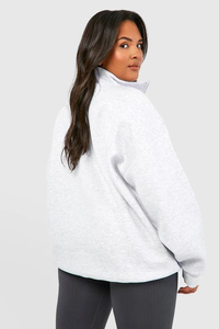 Sudadera Casual de Invierno para Mujer, Cuello Alto, Media Cremallera, Tacto Suave, Poliéster/Algodón, Manga Larga, para Gimnasio, OEM - Product Image 6