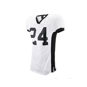 Uniformes de football américain personnalisables avec nom d'équipe, protection UV, séchage rapide, évacuation de l'humidité, respirant, mélange polyester/coton, OEM - Product Image 5