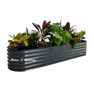 High Quality New Metal Galvanized Garden oval shape <b>Raised</b> bed kit <b>planter</b> box for fruits & plant guard bed kit from India - Product Image 6