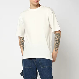 T-shirt pour homme en coton 100% tricoté, col rond, coupe ample, respirant, impression numérique, logo personnalisé, OEM ODM, vente en gros - Product Image 3