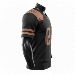 Nouveau design tendance, prix bas, personnalisable, respirant, maillot de football américain à manches courtes, imprimé numériquement, vente en gros - Product Image 3