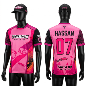 Maillot de golf pour hommes 150 GSM en polyester respirant, anti-humidité, avec panneaux géométriques bleus, sublimation, logo personnalisé, tenue d'équipe - Product Image 6