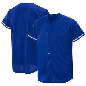 Camisetas de Béisbol Lisas en Blanco, Personalizables con Nombre de Equipo, de Secado Rápido, Malla de Poliéster Transpirable, Ropa Deportiva Unisex al por Mayor - Product Image 1