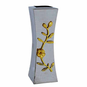 Jarrón Redondo con Base Plateada para Decoración de Mesa de Sala de Estar, Uso Decorativo en Bodas, Jarrón para Flores - Product Image 2