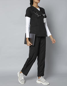 Nuevo Diseño de Uniformes Médicos de Spandex Tejido, Conjuntos de Uniformes de Enfermería, Estilo Jogger, Unisex, para Verano - Product Image 2