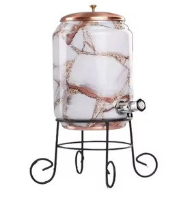 Luxury Enamel Printed Copper Water <b>Dispenser</b> Artistic Water Storage Vessel with Tap Suitable for Home Kitchen Use - Product Image 5