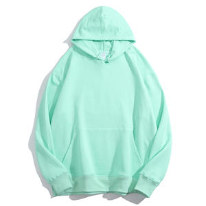 Unisex Zip-Up Oversized Hooded <b>Sweatshirt</b> <b>Pink</b> Cotton Fleece Casual Winter Regular Fit Pocket Design Knitted Plain Dyed - Product Image 5