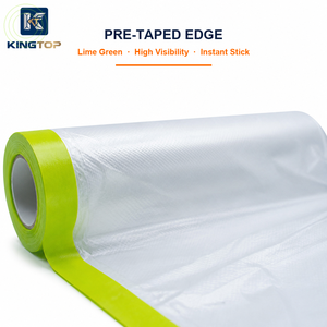 Película de Enmascaramiento Automotriz Verde Preencintada, Suave y Lisa, con Respaldo Electrostático de HDPE para Pintura en Aerosol de Carrocería - Product Image 4