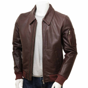 SHARISSA INTERNATIONAL Men's Wool Moto <b>Jacket</b> <b>Slim</b> <b>Fit</b> Turn-down Collar Quick Dry Breathable Solid Color Winter Style Regular - Product Image 5