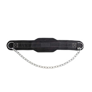 Premium Nayab Industries Fitness Dip <b>Belt</b> Durable Steel <b>Chain</b> Breathable Adjustable for Unisex Pull Training Gym Workout - Product Image 3