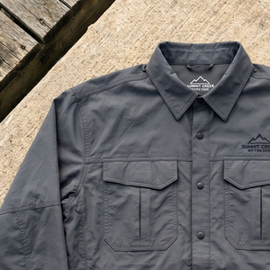 Chest Pocket Windbreaker Shirts 100% Nylon Waterproof Shirt Men's Button <b>Up</b> Rain Shirts Tops Mens Custom Wind Breaker Shirt Tops - Product Image 6