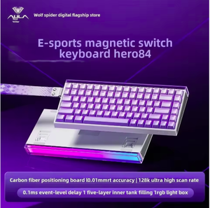 Teclado Mecánico con Cable AULA HERO84 RGB, USB Tipo-C, PBT Personalizable, 85 Teclas, para Esports, Nuevo, Diseño Neon - Product Image 3