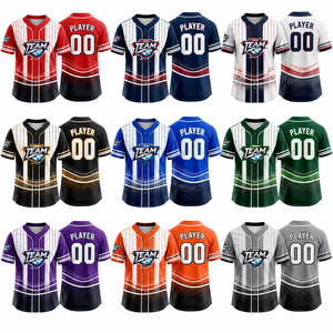 Camiseta de Béisbol Juvenil Sublimada Personalizada, Uniforme de Equipo Infantil, Ligera, Transpirable, con Botones, OEM - Product Image 2