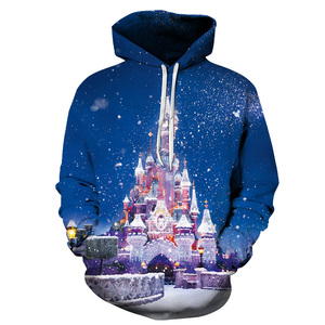 Sweat-shirt à capuche blanc pour femme, imprimé chat mignon en bonnet de Père Noël, avec poche, haut décontracté d'hiver - Product Image 5