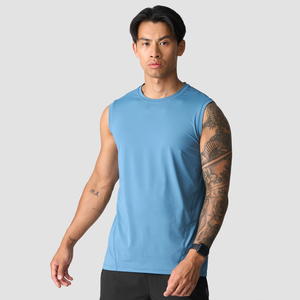 Camiseta sin Mangas Personalizada de Alta Calidad para Hombre, Color Sólido, Secado Rápido, Transpirable, Ecológica, Tejida, Anti-Pilling, 100% Algodón, Ropa Casual - Product Image 6