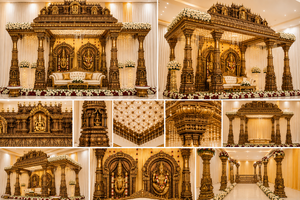 Mandap Kalyana à thème temple indien du sud de l'Inde pour mariages indiens, achetez un Mandapam Tamil Manavarai pour cérémonie de mariage aux États-Unis - Product Image 6