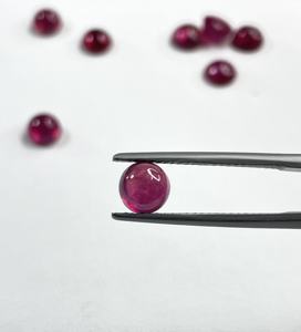 Rubí Natural 100% Cabujón Rojo Rosado 8-10mm Tratado Térmicamente de Alta Calidad, Gema Suelta para Joyería al Mejor Precio - Product Image 4