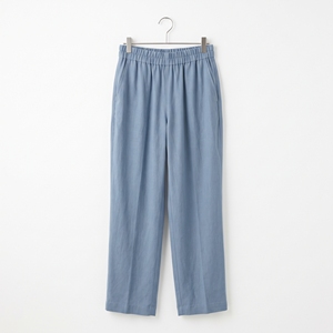 Women's Summer High-Waisted Loose Fit Wide Leg <b>Linen</b> Pants Soft Breathable Stonewashed Drawstring Closure Casual OEM/ODM 6XL - Product Image 3