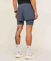 Shorts de sport pour homme 2 en 1 personnalisés, double couche, pour entraînement, course à pied et gym, avec doublure de compression intégrée et poches latérales
