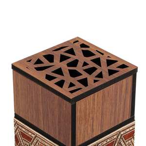 Quemador de Incienso de Madera Hecho a Mano, Porta Incienso Árabe Oud, Quemador Decorativo de Fragancias para el Hogar, Decoración para Ramadán, Exportación - Product Image 3