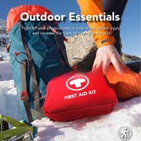 Trousse de premiers soins 330 pièces, fournitures médicales d'urgence de qualité supérieure pour la maison, la voiture, le camping, la randonnée et la survie en plein air, sac rouge