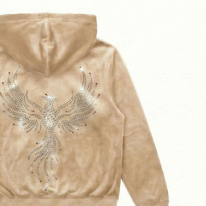 Survêtement unisexe en velours imprimé de haute qualité avec fermeture éclair, couleurs personnalisables, USA Europe Maluza RoyalVelour X - Product Image 3