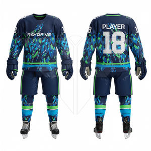 Vêtements de hockey sur glace imprimés numériquement, haute qualité, respirants, 100% polyester, avec votre propre logo, uniforme de hockey sur glace - Product Image 3