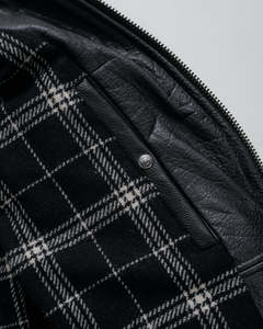 Veste de moto en cuir véritable noir pour homme de qualité supérieure avec fermeture éclair, col rabattable, coupe classique, style automne - Product Image 5