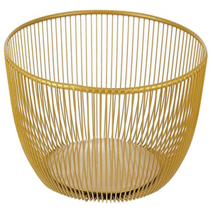 Corbeille à fruits en fil doré, Bol à fruits, Support de corbeille à fruits pour cuisine, Bols à fruits pour comptoirs, Bol à fruits en métal - Product Image 1