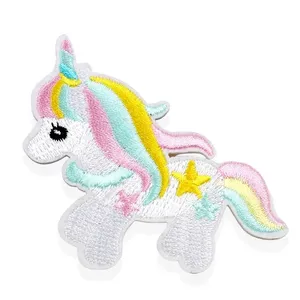 Iron on Unicorn Patch <b>Embroidered</b> Applique Nonwoven Felt Patches Woven Fabric Eco-Friendly for Bags Clothing Home Decor - Product Image 4