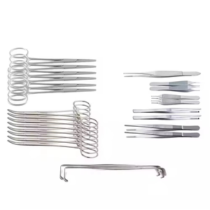 Stainless Steel Surgical Instrument Set With <b>Clamps</b> Trays And Bowls For Veterinary Use - Product Image 3