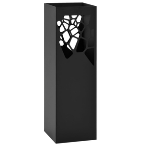 Porte-parapluies autoportant en métal noir ajouré géométrique avec plateau de récupération d'eau pour entrée, maison, bureau, hôtel - Product Image 6