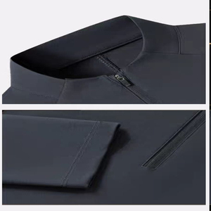 Wholesale High Quality Custom Label Branded Golf Outdoor Q-<b>zip</b> <b>Quarter</b> Zipper 1/4 Soft Athletic <b>Sweater</b> Men's Polo Shirts - Product Image 3