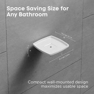 Grand porte-savon carré avec base inclinée auto-drainante en silicone pour la salle de bain et l'évier de cuisine - Product Image 4