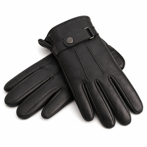 Premium Genuine Leather Winter <b>Gloves</b> for Men & Women Soft <b>Warm</b> Driving Outdoor Fashion <b>Gloves</b> with Adjustable Strap - Product Image 3