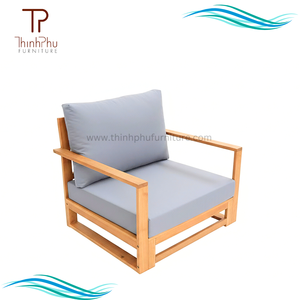 EDEN 6pcs Contemporary Eco-friendly <b>Outdoor</b> Furniture Garden Acacia Wood Sofa Set Waterproof Cushions <b>Foldable</b> for Hotels Villas - Product Image 6