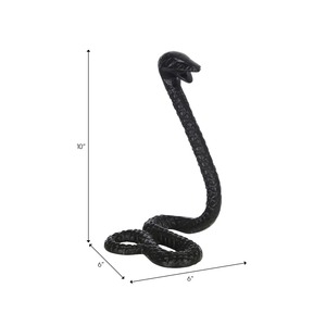 Sculpture de serpent cobra faite à la main, décoration de table, figurine animale traditionnelle pour le salon - Product Image 2