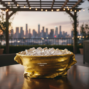 Bac à glace en métal haut de gamme, robuste, noir mat, refroidisseur à champagne, décoration de mariage de luxe, articles de bar et fournitures de restauration - Product Image 5