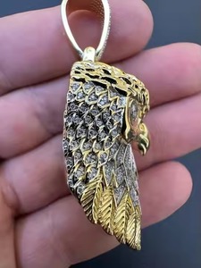 Pendentif plaqué or blanc de luxe avec diamant étincelant, nouveau design, bijoux hip-hop pour hommes, femmes et cadeaux - Product Image 2