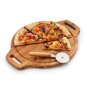 Bandeja de Servir Antideslizante de Madera de Acacia Premium con Asa de Madera para Cocina, Exhibición de Queso, Pan y Bocadillos, Presentación Rústica para Comedor - Product Image 4