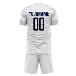 ชุดฟุตบอลชายดีไซน์ยอดเยี่ยม เสื้อเจอร์ซีย์น้ำหนักเบา ระบายอากาศได้ดี พร้อมกางเกงขาสั้น สำหรับฝึกซ้อมและแข่งขัน ชุดกีฬาสำหรับทีม - Product Image 3