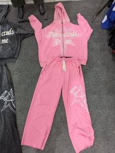 Conjunto de Sudadera con Capucha y Pantalones Jogger Unisex Oversize de Felpa de Algodón con Lavado Ácido Personalizado, Chándal de Streetwear de Alto Gramaje, Fabricante OEM ODM - Product Image 5